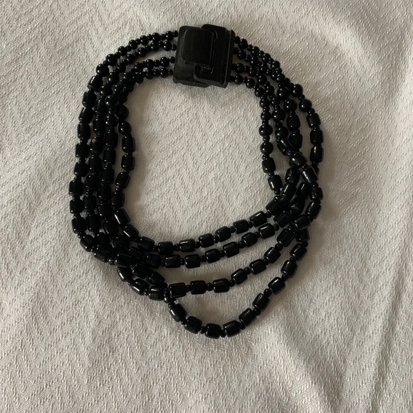 Black Bead Necklace - Picture 3 of 4